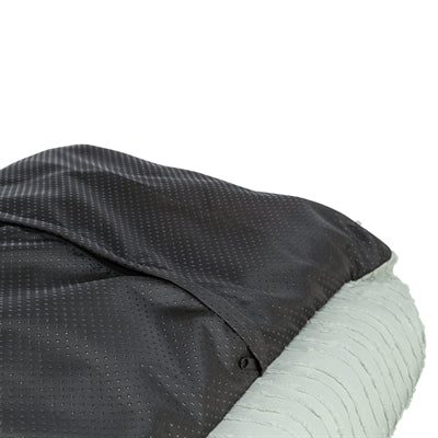 Kreek hondenmand – golfpatroon saliegroen