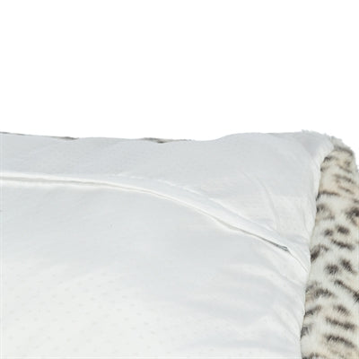 Veld hondenmand – panterprint crème