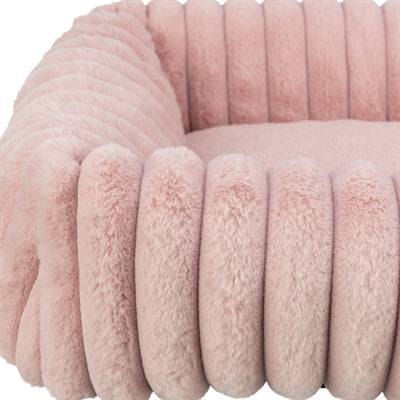 Hei hondenmand – ribfluweel roze