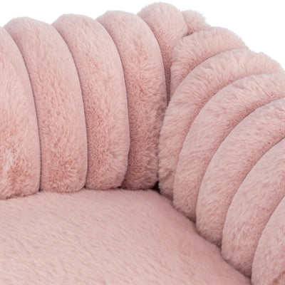 Hei hondenmand – ribfluweel roze
