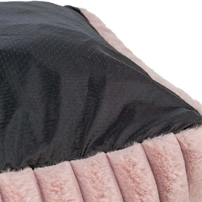 Hei hondenmand – ribfluweel roze